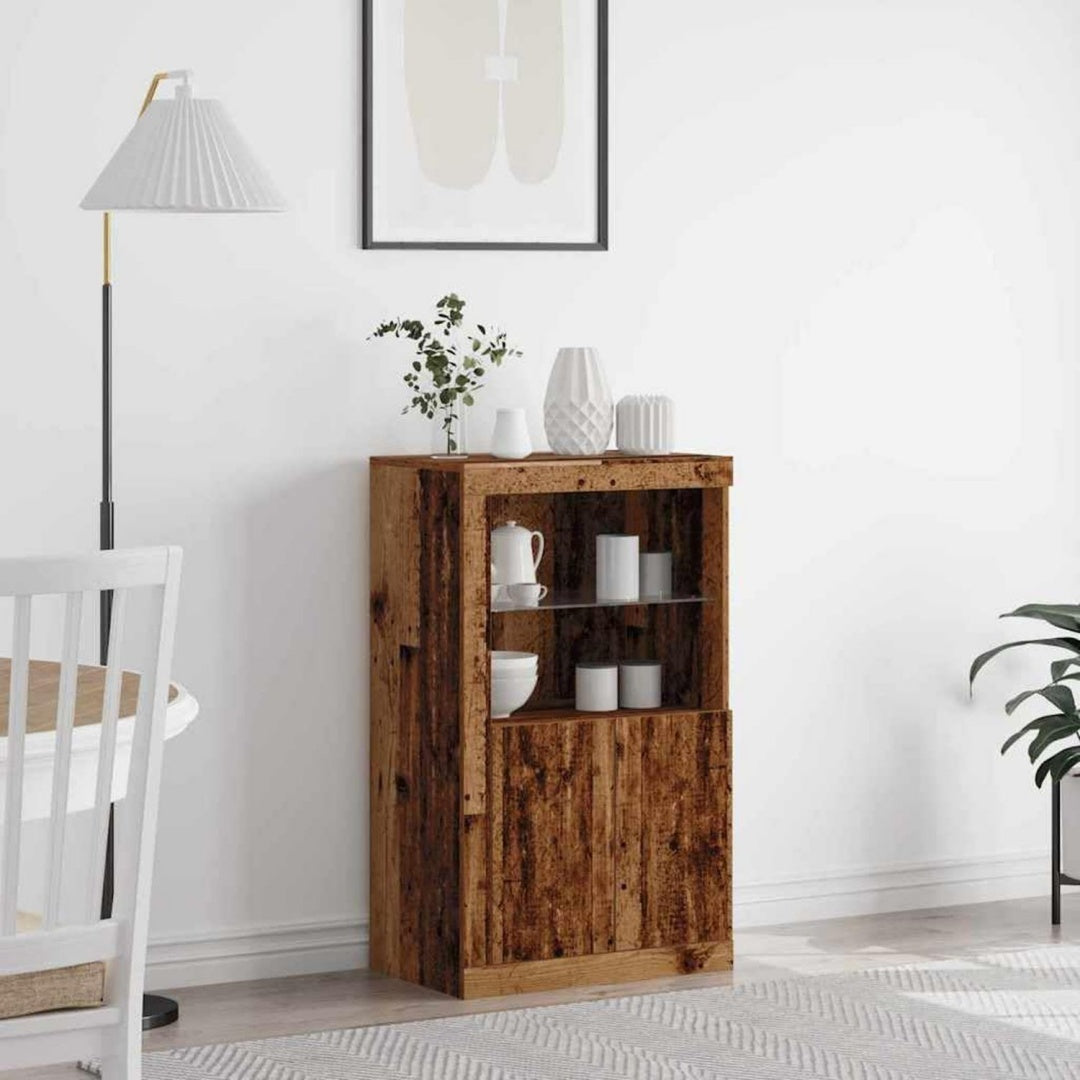 LED Beleuchtung trifft bei dem Sideboard auf geschlossenen Stauraum