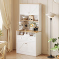 2 Schubladen und 4 Tueren an dem Sideboard