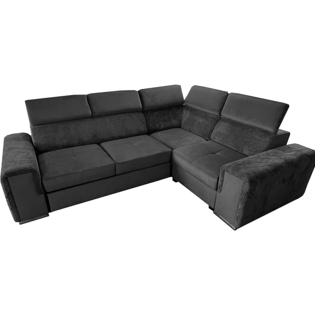 Schubladen bestimmen das Erscheinungsbild von dem Sofa
