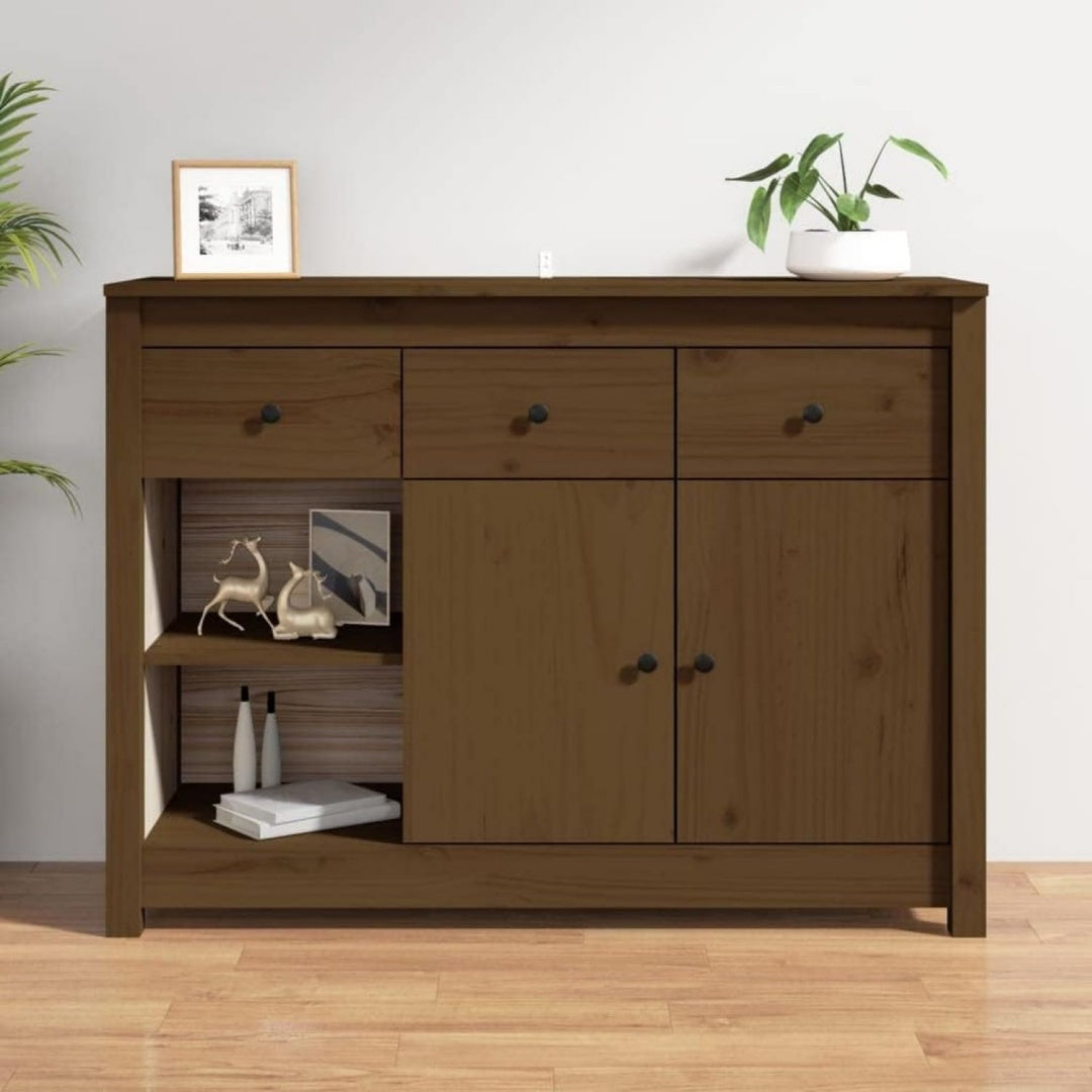 Sideboard aus Massivholz und Kiefernholz mit 3 Schubladen