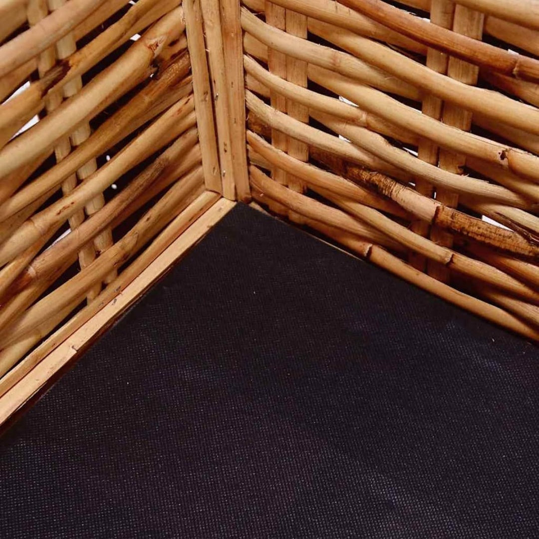Flechtoptik und abnehmbare Bezuege an dem Sofa