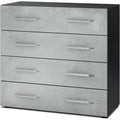 Sideboard verbindet matte Oberflaechen und 4 Schubladen