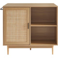 Geflochtene Elemente und Flechtoptik an dem Sideboard