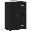 Sideboard mit den Massen 60 x 31 x 84 cm in Schwarz und Eichenbraun