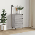 Sideboard mit den Massen 40 x 35 x 70 cm in Eichenbraun und Grau