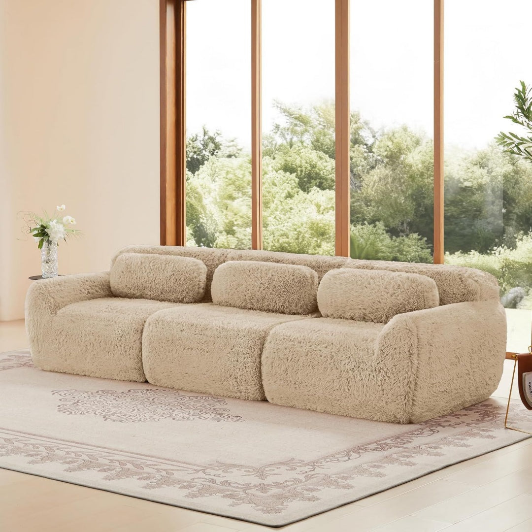 Sofa aus Schaumstoff in Beige