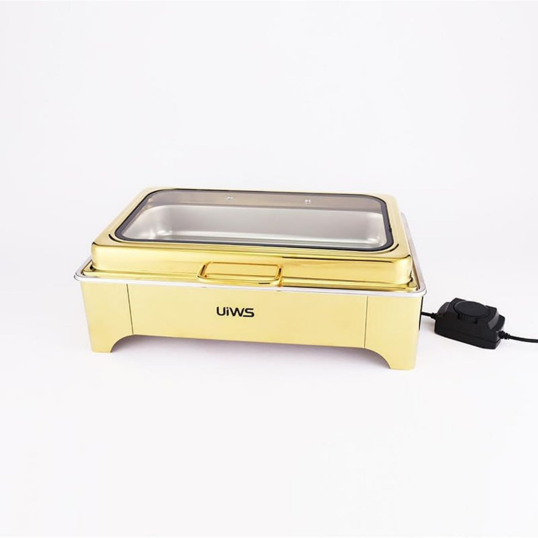 Speisenwaermer in Gold aus Metall
