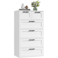 6 Schubladen an dem Sideboard aus Holzwerkstoff und Metall