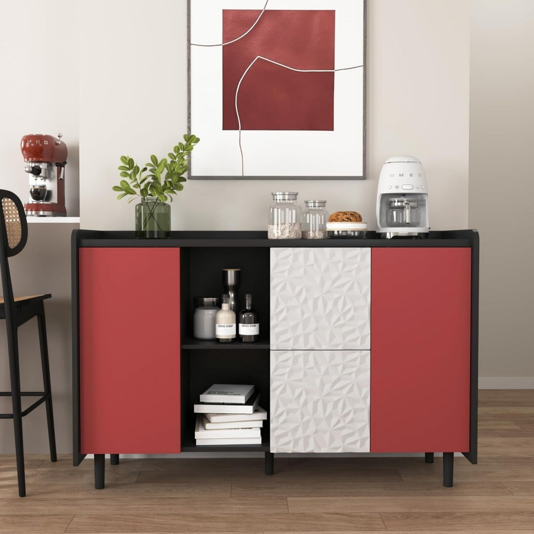 2 Faecher ergaenzen das Sideboard