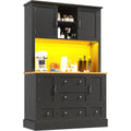 Hochschrank mit 4 Tueren und 3 Schubladen