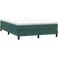 Boxspringbett in Gruen mit einem Lattenrost