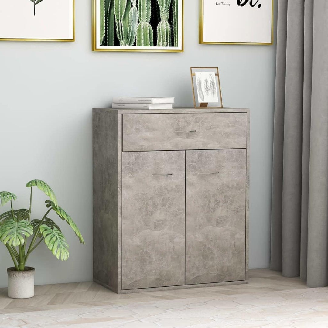 Sideboard mit den Massen 60 x 30 x 75 cm in Betongrau